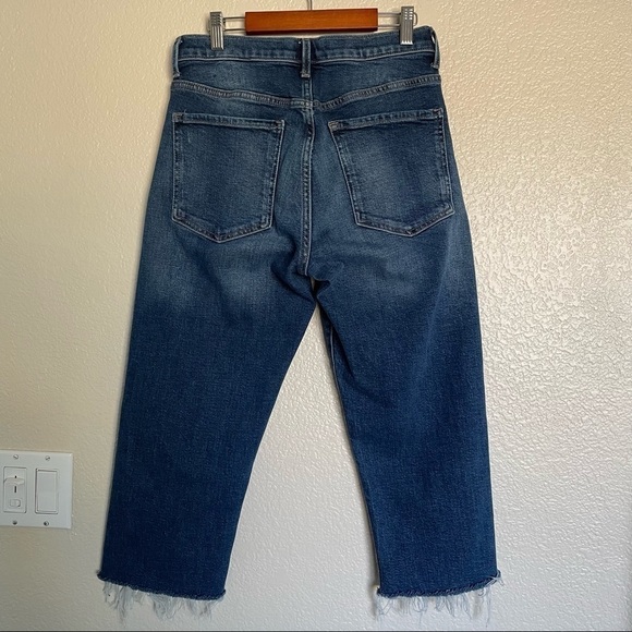 Banana Republic Mid Rise Straight Leg Raw Ham Crop Jeans - Picture 3 of 10
